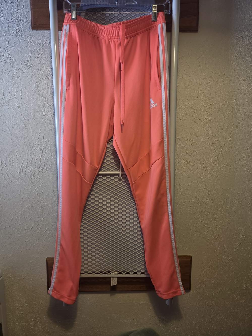 adidas Coral Track Pants with White Stripes